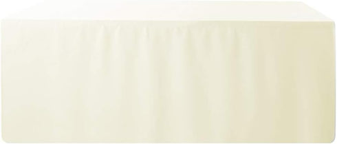 6 Feet (L x W: 72"x30") Rectangle Fitted Tablecloth for Wedding Party Banquet,Polyester Cloth Fabric Cover, Ivory...