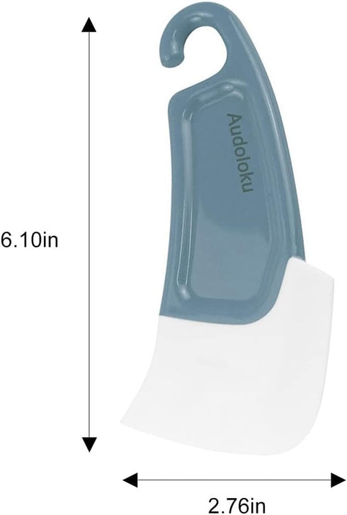 Silicone Pan Scraper Dish Cleaning Spatula Bowl Scraper Dish Scraper Non Stick Kitchen Scraper Pan Rubber Cleaning Spatula Pot Cleaning Tool 2 PCS...