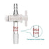 StonyLab Vacuum Flow Control Adapter with PTFE Stopcock, 14/20 Joint and Straight Hose Connection for Lab Supply...