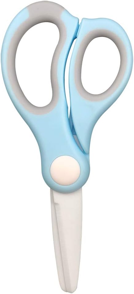 Ceramic Scissors,Healthy Baby Food Scissors with Cover Portable Shears (Blue-2)...