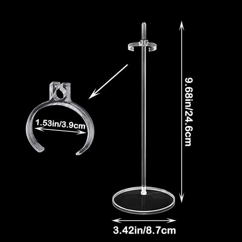 10PCS Acrylic Doll Stand Display Holder, Ideal Doll Display Stand Support with Adjustable Waist Clip for 11 to 13 Inch Tall Dolls...