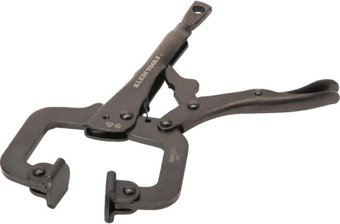 Klein Tools 38620 C-Clamp Locking Pliers with Swivel Pad Jaws, Intuitive Thumb Knob, Adjustable Clamp for Home, Shop, Woodworking, 6-Inch...