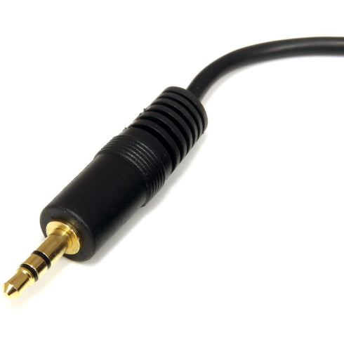 StarTech.com 6 ft. (1.8 m) 3.5mm Audio Cable - 3.5mm Audio Cable - Gold Plated Connectors - Male/Male - Aux Cable (MU6MM) Black...