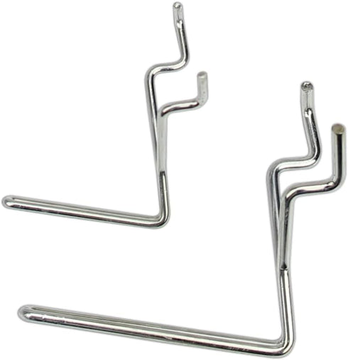 Pegboard Hooks 50-Pack 1" + 2” L Hook - Zinc Plated - Will Not Fall Out - Fits Any Peg Board - Organize Tools, Accessories, Workbench, Garage Stor...
