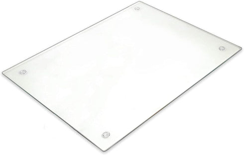 Tempered Glass Cutting Board – Long Lasting Clear Glass – Scratch Resistant, Heat Resistant, Shatter Resistant, Dishwasher Safe. (Large 12x16)...