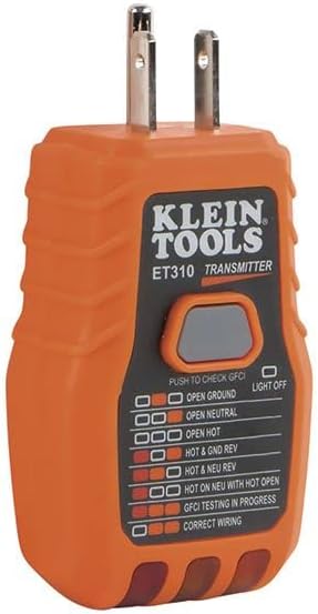 Klein Tools ET310TRANS ET310 Circuit Breaker Finder Replacement Transmitter, Digital Circuit Breaker Finder, Integrated GFCI Outlet Tester...