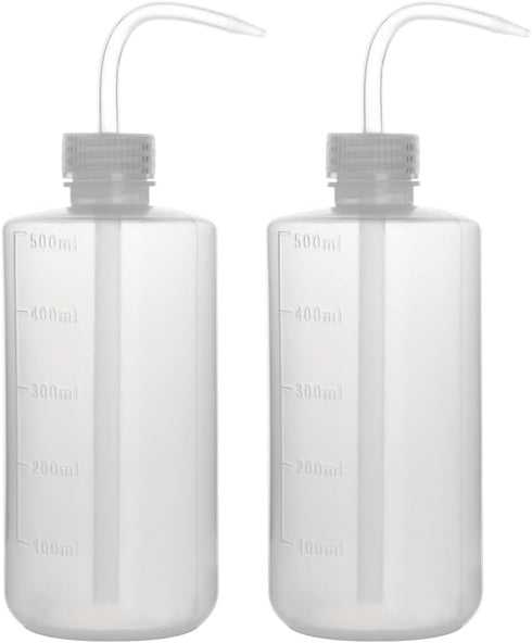 stonylab Chemical Wash Bottle, 2-Pack Plastic Safety Lab Squeeze Wash Bottle, LDPE with Narrow Mouth, 500 ml (16 oz)/2 Bottle...