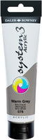 Daler Rowney System3 Warm Grey 150ml Acrylic Paint Tube - Acrylic Painting Supplies for Artists and Students - Artist Paint for Murals Canvas and ...
