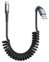 SUNGUY Coiled USB C Cable 3.3FT, USB A to USB C Charger Cable for Car, Android Auto USB-C Fast Charging Cord Compatible with iPhone15/15Pro/15Pro ...