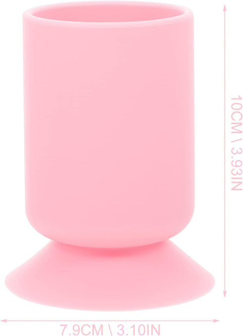 FOMIYES Silicone Suction Cup Pen Holder Pen Holders for Desk Pencil Case Organizer Makeup Brush Holders for Vanity Non Slip Flower Vase Makeup Org...
