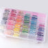 ericotry Embroidery Floss Organizer Box 24 Adjustable Grids with 50pcs Plastic Floss Bobbins and 552 Pcs Floss Number Stickers for Cross Stitch an...