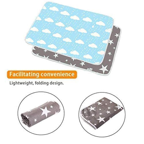 Waterproof Baby Diaper Changing Pad Multi Function Diaper Change Mat for Girls Boys Newborn - 100% Leak Proof Sanitary Mats for Home and Outdoor, ...