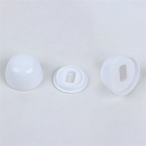 4Packs Universal Toilet Bolt Caps, Round Plastic Push-On Toilet Bowl Bolt Caps Covers, with Extra Washers for Easy installation, 0.67 Inch Height,...