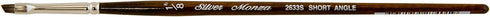 Silver Brush Limited 2633S Monza Angle Brush, Oil, Acrylic, and Watercolor Brush, Short Handle, Size 1/8"...