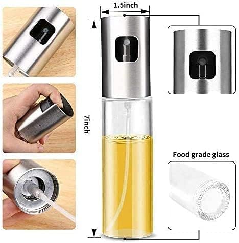 Oil Sprayer for Cooking, Olive Oil Sprayer Mister, 100ml Olive Oil Spray Bottle, Olive Oil Spray for Salad, BBQ, Kitchen Baking, Roasting...