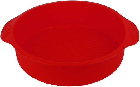 11.42inch Silicone Cake Molds, DIY Baking Cake Pan Tray Bakeware Pan Quick Release Baking Pans for Layer Cakes, Cheese Cakes (Red)...