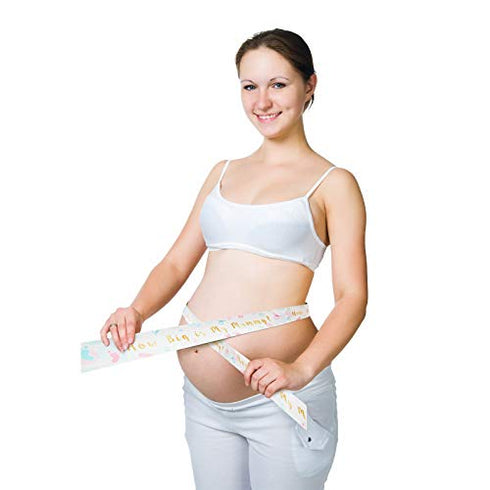 Sumind 2 Rolls Tummy Measuring Tape Tummy Measure Belly Baby Shower Game Party Favors Measure Tape Game Supplies, 2 Inch x 150 Feet...