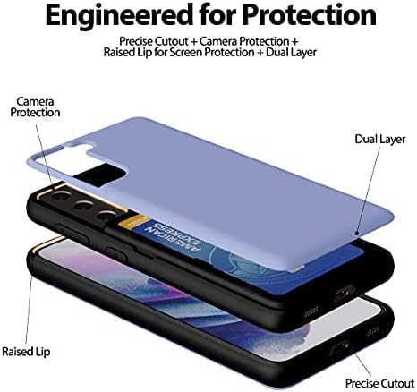 GOOSPERY Magnetic Door Bumper Case Compatible with Galaxy S21, Card Holder Wallet Case, Easy Magnet Auto Closing Protective Dual Layer Sturdy Phon...