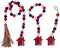 LUOZZY 3 Pcs Independence Day Wood Bead Garland with Tassel 4th of July Patriotic Bead Garland for 4th of July Presidential Election Party Decorat...