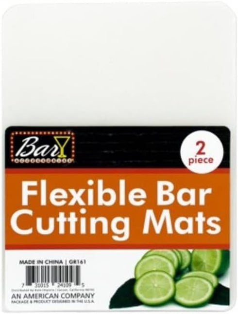 2 Piece 5.75" x 6.75" Flexible Transparent Plastic Bar Cutting Mat - Perfect for Slicing Limes and Cocktail Ingredients (1 Set (2 Boards))...