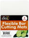 2 Piece 5.75" x 6.75" Flexible Transparent Plastic Bar Cutting Mat - Perfect for Slicing Limes and Cocktail Ingredients (1 Set (2 Boards))...