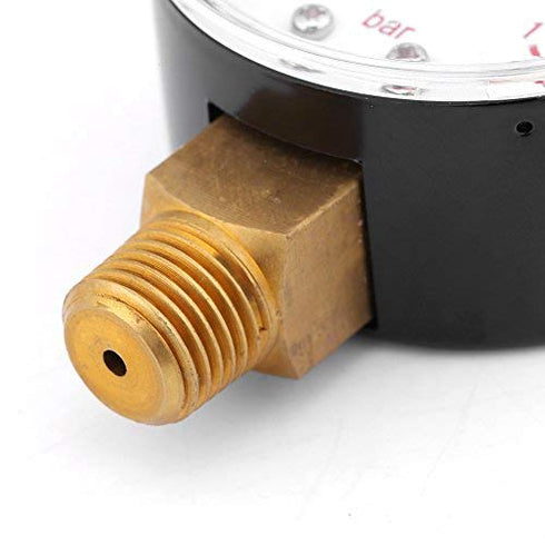 Low Pressure Gauge for Fuel Air Oil Water 0-15psi/0-1bar 1/4" BSPT Bottom Mount Oil Pressure Gauge...