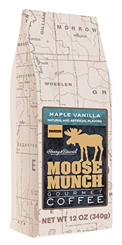 Moose Munch Gourmet Ground Coffee by Harry & David, 12 oz bag (Maple Vanilla)...