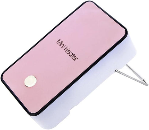 Safety Energy-Saving Heater Mini Portable Room Office Desktop Electric Fan Heater Air Warmer Pink...