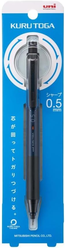 uni Kurutoga KS 0.5mm Mechanical Pencil Navy (M5KS1P.9)+uni Mechanical Pencil Lead,The Uni Smudge-Proof Leads 0.5mm HB 3 Set Sticky Notes...
