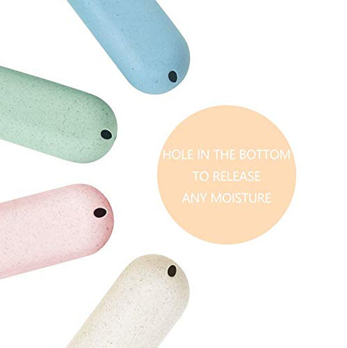 4 Pack Travel Toothbrush Holder Case, Portable Toothbrush Holder for Travel/Camping/School...