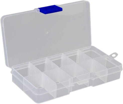 Clear Plastic Storage Box 10 Compartment with Sealing Lid Container for Case for Small Jewelry for Pill multi compartment storage box small...