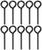10 Pack Black 5/32 inch Standard Hex Dogging Key with Full Loop, Hex Dogging Key, Allen Key Sets Wrench Fit on Keychain Push Bar Panic Exit Device...