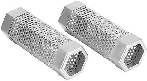 2PCS Premium Pellet Smoker Tube 6 inches 5 Hours of Billowing Smoke for Any Grill or Smoker, Hot or Cold Smoking An Easy and Way to Provide Smokin...