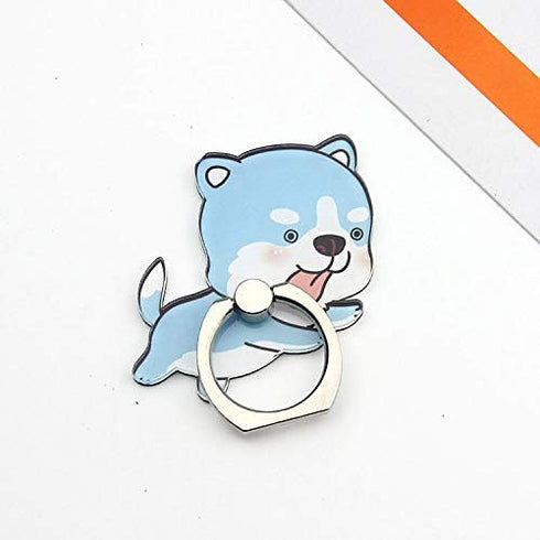 4-Pcs Phone Ring Holder Stand, Cute Animal Dogs Cats Butterfly Ring Stand 360 Rotation Finger Ring Grip Kickstand for Cellphones and Tablets (Dogs...