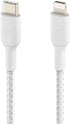 Belkin BoostCharge Nylon Braided USB C to Lightning Cable 6.6ft/2M - MFi Certified 18W Power Delivery iPhone Charger Cord - Apple Charger USB C Ca...