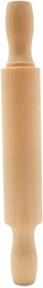 Wooden Mini Rolling Pin, 5 Inches Long, Pack of 6, Great for in The Kitchen, Play-doh, Crafting and Imaginative Play, by Woodpeckers...