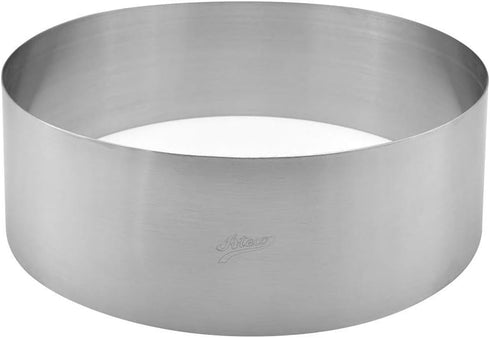 Ateco Round Cake Ring Dessert Mold, 3" High x 9.5" Diameter, Stainless Steel...