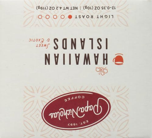 Papanicholas Coffee Single Serve Coffee Cups, Fits Keurig K Cup Brewers, Coffee Pods Hawaiian Islands Blend,12 Ounce...