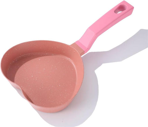 Mini Nonstick Egg Pan, Small Frying Pan with Unique Heart-shaped, One Egg Frying Pan with Granite Coating, Multi-functional Frying Pan for Cooking...