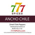 4oz Ancho Poblano Dried Whole Chiles Peppers, Chili Pods for Authentic Mexican Food, Chile Seco...