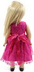 18 inch Doll Clothes Red Sleeveless Lace Dress Set for 18 inch Girl Doll,Most 18 Inch Dolls(No Doll)...