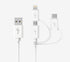 Apple MFI Certified 3-in-1 Cable, Lightning/Type C/Micro USB Cable for iPhone, iPad, Huawei, HTC, LG, Samsung Galaxy, Sony Xperia, Android Smartph...