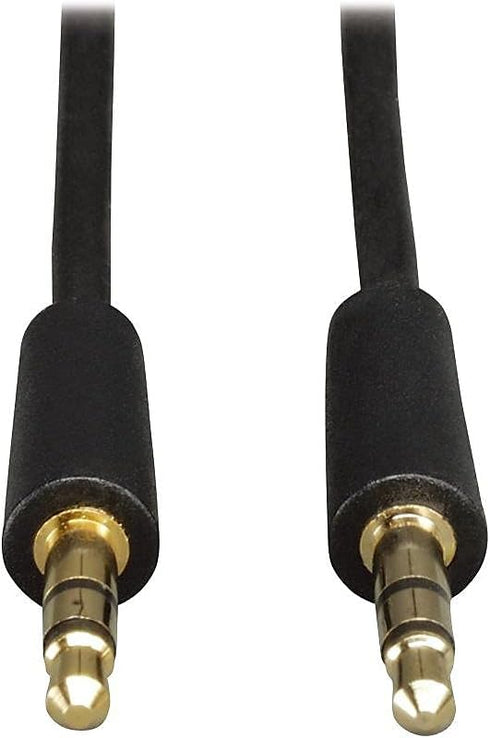 TRIPP LITE P312-015 3.5mm Mini Stereo Audio Cable Dubbing Cord M/M 15-Feet, Black...
