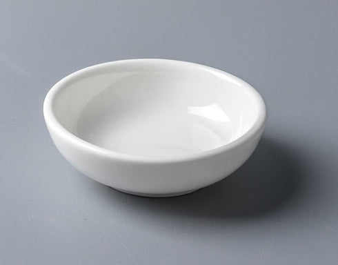 4pcs White Ceramic Seasoning Dishes Dipping Bowls Appetizer Plates,3 inch...