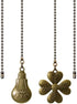 Ceiling Fan Pull Chain Set, 2 Pcs Bulb and four-leaf Pattern Pull Chain Extension Fan Pull Chain Pendant 12 Inch Ceiling Fan Chain Extender? with ...