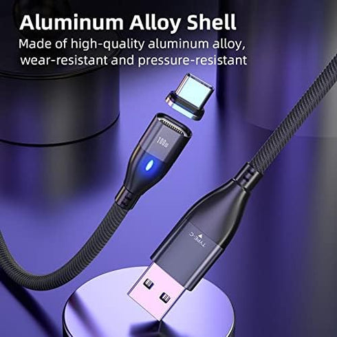 BoxWave Cable Compatible with Sony Cyber-Shot DSC-HX99 - MagnetoSnap PD AllCharge Cable (100W), Magnet PD 100W Charging Cable USB Type-C Micro USB...