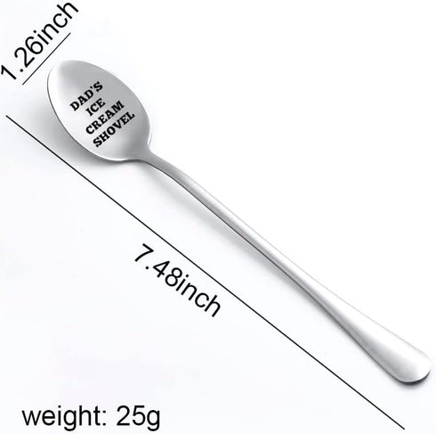 Birthday Christmas Gift for Dad Spoon for Ice Cream Related Gift Daddy Gifts for Fathers day from Daughter Son Unique Dad's Day Gift for Dad Who H...