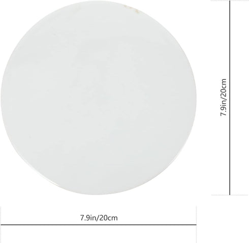 Sewroro Round Serving Platter Round White Ceramic Tiles DIY Painting Ceramic Plate Hand- painted Ceramic Tiles Porcelain Mixing Tray Artists Paint...