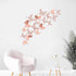 pinkblume Rose Gold Butterfly 3D Wall Decals Stickers DIY Removable Decorative Metallic Paper Swallowtail Butterflies for Home Decorations Kids Ro...
