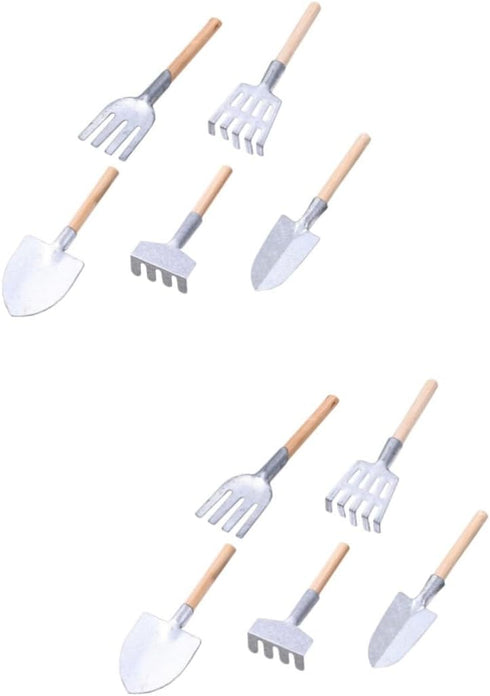 SUPVOX 10 Pcs Mini Garden Tools Kids Gardening Tool Beach Toy Succulent Soil Tool Terrarium Tool Supplies Gardening Bonsai Shovels Flower Kit Hand...